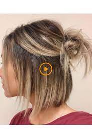 Half Up Bun Samantha Fashion Life Short Hair Bun Half Up Bun Half Up Hair