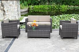 Outdoor Patio Furniture Set Wisteria Lane 4 Piece Rattan Outdoor Patio Furniture Sets Patio Furniture Sets Outdoor Patio Furniture