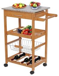Discover kitchen islands & carts on amazon.com at a great price. 31 Rolling Wooden Kitchen Trolley Cart With Wine Rack Granite Top Transitional Kitchen Islands And Kitchen Carts By Affordablevariety Houzz