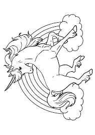 Eenhoorn katten hond paard pony vector afbeelding kleurplaat. Kleurplaat Regenboog Printen