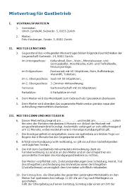 Check spelling or type a new query. Mietvertrag Restaurant Muster Zum Download Nach Schweizer Recht