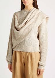 Rejina Pyo Colette Sand Draped Jumper In Beige
