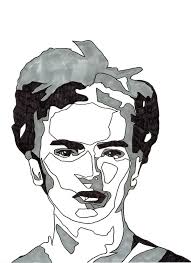 Black And White Sketch Artwork Black White Frida Kahlo Poster Printable Drawing Original Etsy Celebrity Art Posters Printable Printable Artwork