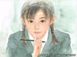 おおた慶文さんの絵 子供や少女の水彩画 おおた 画 水彩