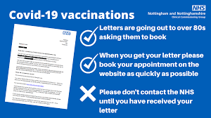 The nhs will let you know when it's your turn to have the vaccine. Covid 19 Vaccinations In Nottinghamshire Letters Being Sent To Over 80s Look Out For Yours Nhs Nottingham And Nottinghamshire Ccg