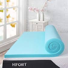 Amazon Com Hifort 2inch Memory Foam Mattress Pad Twin Xl Cooling Gel Infused Extra Long Single Memory Foam Mattress Pad Memory Foam Topper Foam Mattress Pad