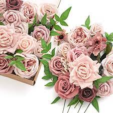 Peony wedding bouquets & centerpieces. Buy Ling S Moment French Dusty Rose Artificial Wedding Flowers Combo For Wedding Bouquets Centerpieces Flower Arrangements Decorations Online In Indonesia B08tm8n7hf