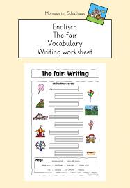 The Fair Worksheet Writing Unterrichtsmaterial Im Fach Englisch In 2020 Schreiben Arbeitsblatt Schreiben The Words