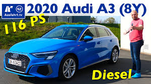 Wenn der (noch) aktuelle und der neue a3 sportback direkt nebeneinander stehen, ist die zusätzliche dynamik aber ziemlich deutlich erkennbar. 2020 Audi A3 Sportback S Line 30 Tdi 8y Ausfahrt Tv
