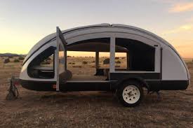 Choose the best camper trailer toilet from multiple brands and floorplans. Otherworldly Teardrop Trailer Uses Chicken Feather Composite For Light Tiny Car Friendly Towing