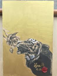 In Me The Tiger Sniffs The Rose Colorful Art Animal Tattoo Art