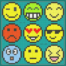 Emoticon Perler Bead Pater Perlenmuster Kreuzstich Stickvorlagen Bugelperlen Bilder