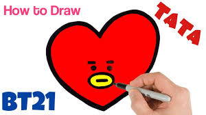 You can draw these cool kids for free without the internet thanks to our application. How To Draw Bt21 Tata Easy Bts Art Tutorial Step By Step Youtube