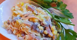 салат с фасолью и сухариками и корейской морковью и колбасой Salaty S Korejskoj Morkov I Fasol Recepty S Foto 48 Poshagovyh Recepta Salaty S Korejskoj Morkov I Fasol Cookpad