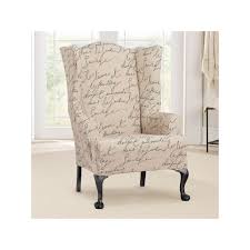 Sure Fit Waverly Stretch Pen Pal Wing Chair Slipcover Slipcovers For Chairs Dining Chair Slipcovers Wing Chair
