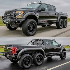 The 600 Hp 2018 Hennessey Velociraptor 6x6 Is Pure Aggression On Wheels All Six Of Them Throttlextreme Ford Trucks 6x6 Truck Ford Velociraptor