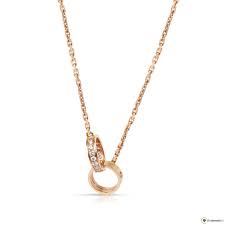 Cartier Love Diamond Necklace In 18k Rose Gold 0 22 Ctw Cartier Love Necklace Jewelry Lockets Jewelry Illustration