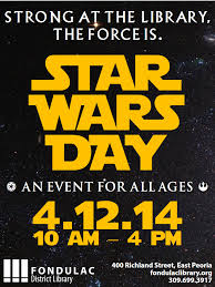 Observance of the commemorative day spread quickly through media and grassroots celebrations. Star Wars Day Is April 12 Fondulac District Library East Peoria Il