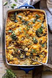 It's easy to make this yummy pressure cooker chicken broccoli and rice casserole with simple ingredients. Broccoli Cheddar Chicken And Rice Casserole Half Baked Harvest