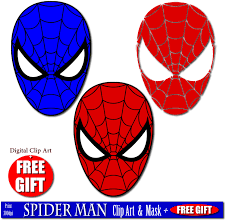 We made superhero masks and used this template with 10 kids at our superhero party. Digital Clip Art Spiderman Mask Superhero Party Masks Clipart Etsy