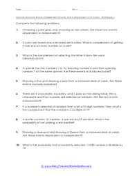 Probability Of Mutually Exclusive Events Worksheets Probability Ap Statistics Worksheets