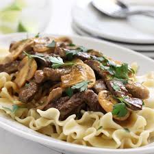 Beef Stroganoff This Is Delicious I Used Pork Tenderloin And Combined Sour Cream And Cre Slow Cooker Beef Stroganoff Recipe Beef Stroganoff Slow Cooker Beef