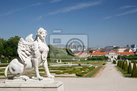 The 2014 autumn exhibition in the belvedere's orangery shows impressionist icons in an overview which is unique throughout europe. Schoner Garten Und Eine Statue Der Sphinx Im Schloss Belvedere Fototapete Fototapeten Tour Tourismus Historisches Gebaude Austrian Myloview De