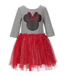 Disney X Pippa Julie Little Girls 2t 6x Striped Minnie Mouse Tutu Dress Dillards