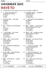Have To Has To Worksheets Pdf English Grammar Learn English Learn English Grammar