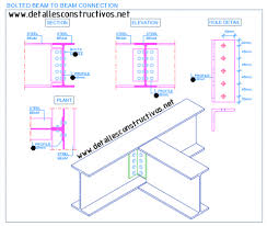 Bolted Beam To Beam Connection 2 Concrete Column Steel Detail Beams