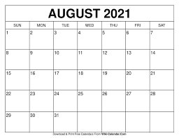 Free Printable August 2020 Calendars In 2020 Free Calendars To Print August Calendar 2020 Calendar Template