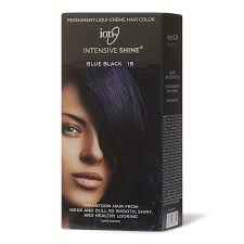 Ion Intensive Shine Hair Color Kit Blue Black 1b Hair Color Kit In 2020 Violet Black Hair Color Boxed Hair Color Best Black Hair Dye