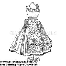 girls dress ocean coloring page 585 ファッションアイデア コロリアージュ ドレス