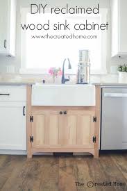 For a farmhouse sink base cabinet, i wouldn't recommend using a frameless (european style cabinet). How To Add Vintage Charm With A Diy Reclaimed Wood Sink Cabinet The Created Home