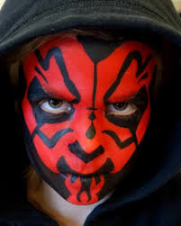Lonnies Ansigtsmaling Darth Maul Star Wars Face Paint Disney Face Painting Face Painting Halloween Face Painting Designs