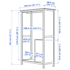 Please attach to the wall. Hemnes Wardrobe With 2 Sliding Doors Black Brown 47 1 4x77 1 2 Ikea