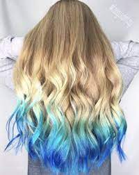 Blonde hair, blue eyes 39. Hair Blue Ombre Blonde Pastel Pink 28 Ideas Blonde Hair Tips Hair Dye Tips Blue Tips Hair