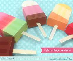 Good for any brand, any variety, any flavor of ice cream or frozen novelties. Ice Pop Party Favor Boxes And Gift Card Holders Printable Etsy Printable Gift Cards Gift Card Holder Printable Gift Card Holder
