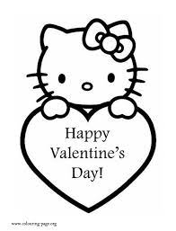 Hello kitty happy valentines day. In This Beautiful Picture Hello Kitty Is Holding On A Valentine S Heart Com Hello Kitty Colouring Pages Valentine Coloring Pages Valentines Day Coloring Page
