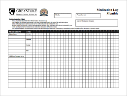 11 Medication Chart Template Free Sample Example Format