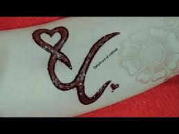▪️world famous ink ▪️tattoo pharma. Demanded U Letter With Heart Mehndi Tattoo Design Youtube