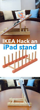 Turn A Cheap Wooden Plate Holder To An Ipad Stand Ikea Hackers Ipad Stand Wood Diy Diy Ipad Stand We even have a build your own desk tool that allows you to match customizable options for tops, legs and additional features. ipad stand wood diy