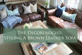 In a real room, a skillful mix of different wood finishes looks far more stylish, but the process isn't always intuitive. Styling Your Brown Leather Sofa The Decorologist The Decorologist