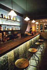 Lighting Idea For Under The Bar Is A Great Idea For An Outdoor Wedding Room Rough Siding Stone Inspirat Mimari Tasarim Restoran