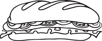Black And White Transparent Background Black And White Sandwich Clipart 335ra Sub Sandwich Sandwich Drawing Sub Sandwiches Logo Illustration Design