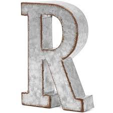 Two solid iron branches cross in the center of this wall art. Bright Creations Galvanized Metal Silver Decorative Letters R Alphabet Sign For Home Wall Decor Target