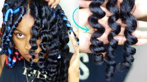 Flexi rods work on pretty much every hair length and you can use them without heat to stretch natural hair or use them on a protective style. Super Easy Flexi Rod Set Heatless Defined On Natural Hair Youtube