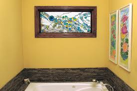 Sometimes a glass door makes more sense than a window, especially if the room has access to a private courtyard or a garden. Custom Stained Glass Windows