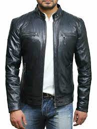 Expo New Men Genuine Lambskin Leather Black Slim Fit Biker Motorcycle Jacket45 Handmade Moto Leather Jacket Men Lambskin Leather Jacket Men S Leather Jacket