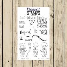 Wizard Friends Rubber Stamp Set Harry Potter Stamps 4x6 Set Clear Stamps Stamp Stamp Set